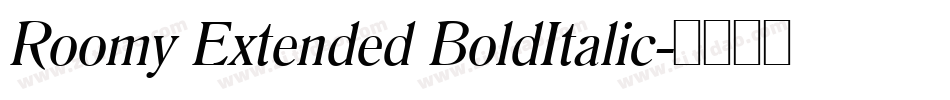 Roomy Extended BoldItalic字体转换